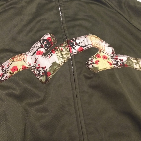 Five Pointz Cherry Blossom Sakura Zip Up Y2K Jacket 3XL - Picture 6 of 8